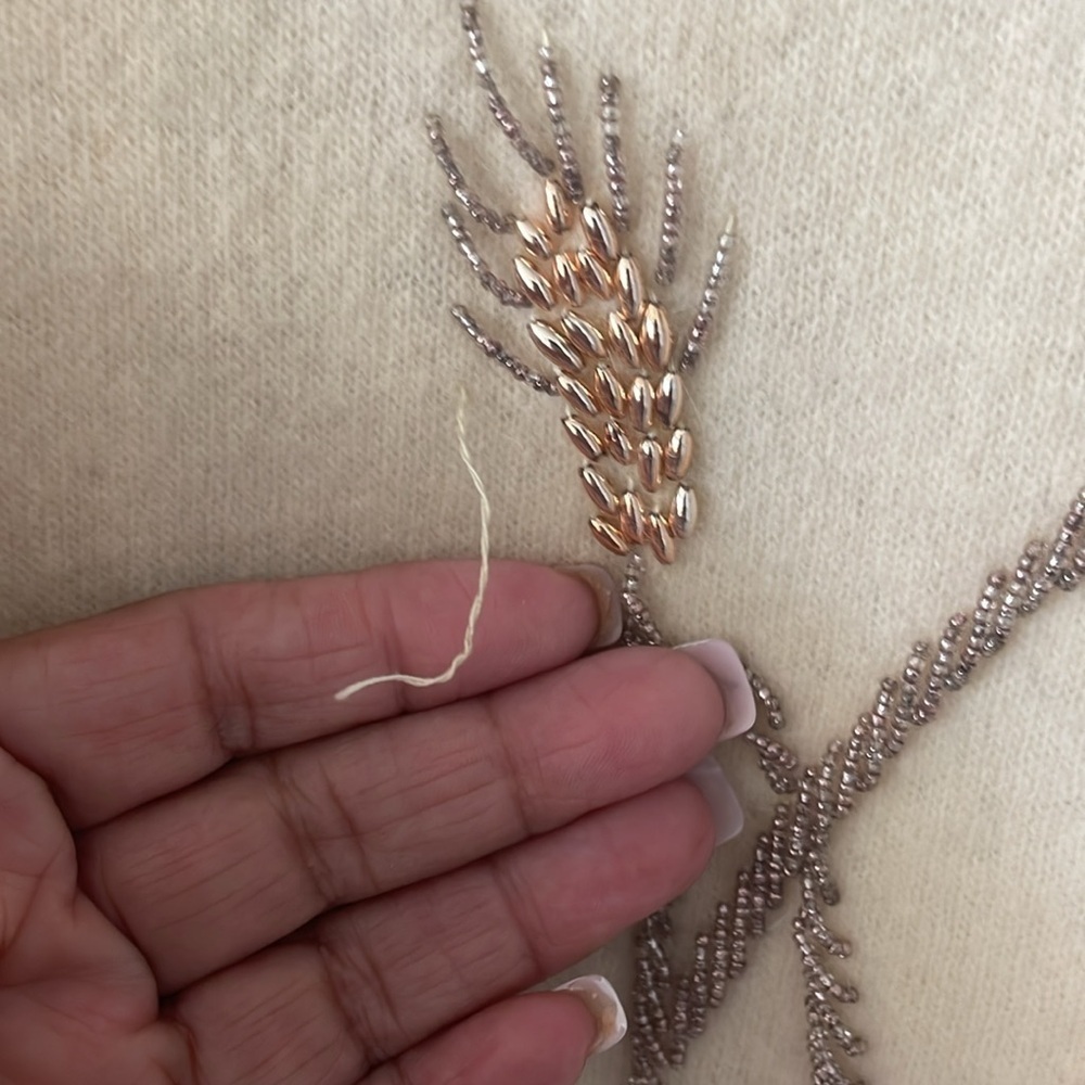 Vintage Crown Pacific beaded sweater - Picture 9 of 11